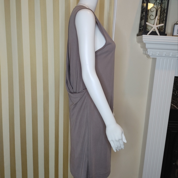 RACHEL RACHEL ROY DRAPED BACK TENCEL DRESS, KHAKI S - Picture 5 of 9